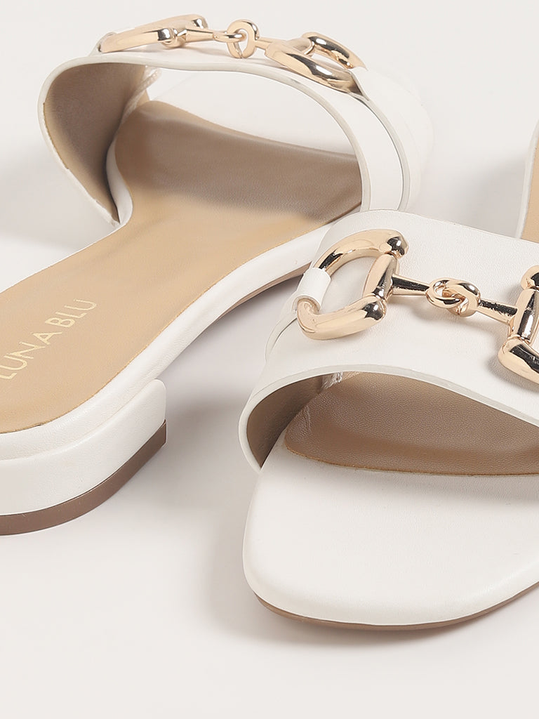 Buy STRAPPY DAYS WHITE SANDALS for Women Online in India