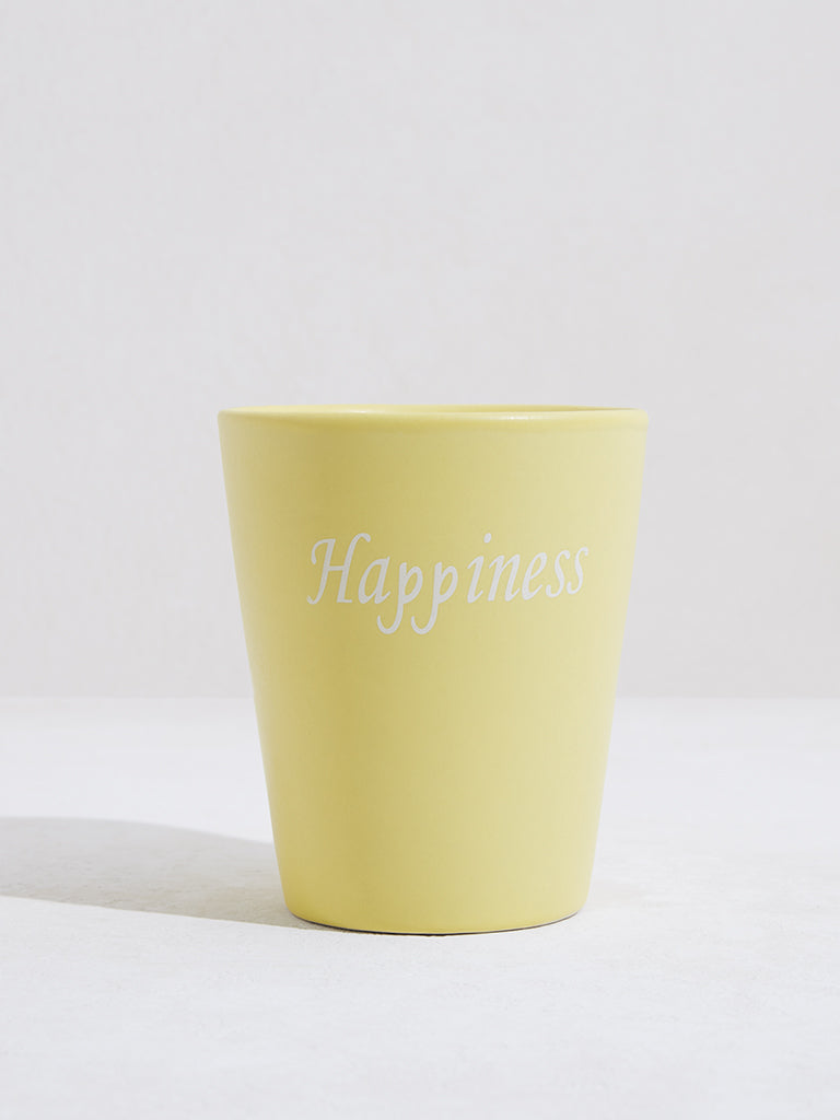 Westside Home Yellow Large Ceramic Candle