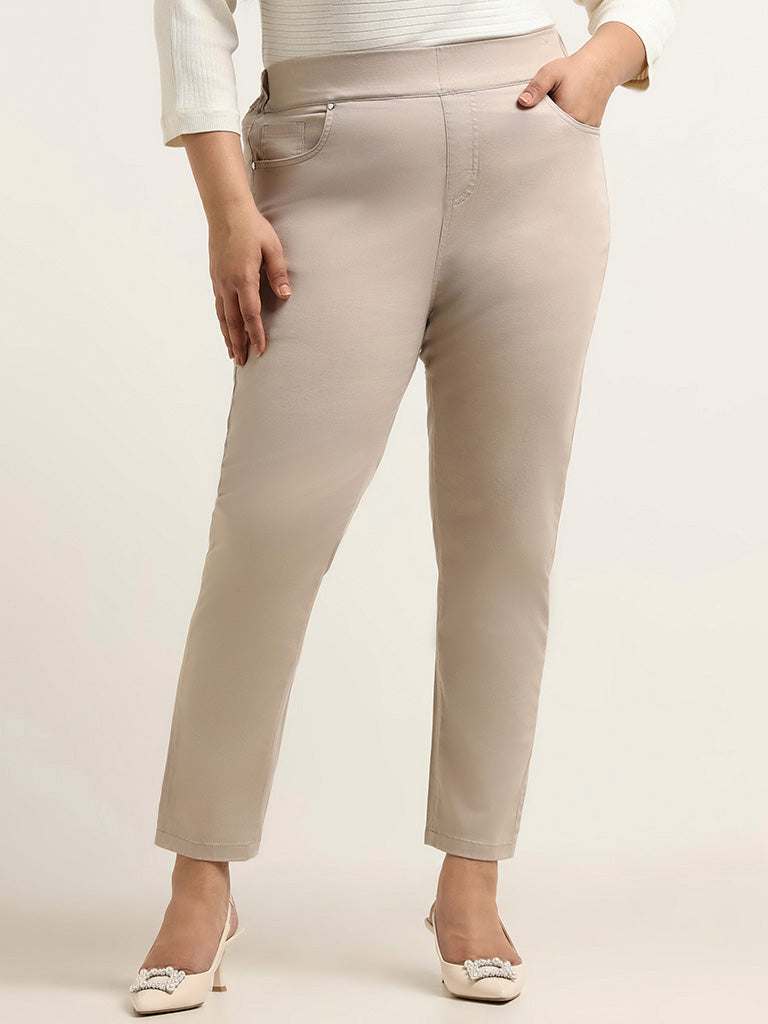 Plus size hotsell khaki jeggings