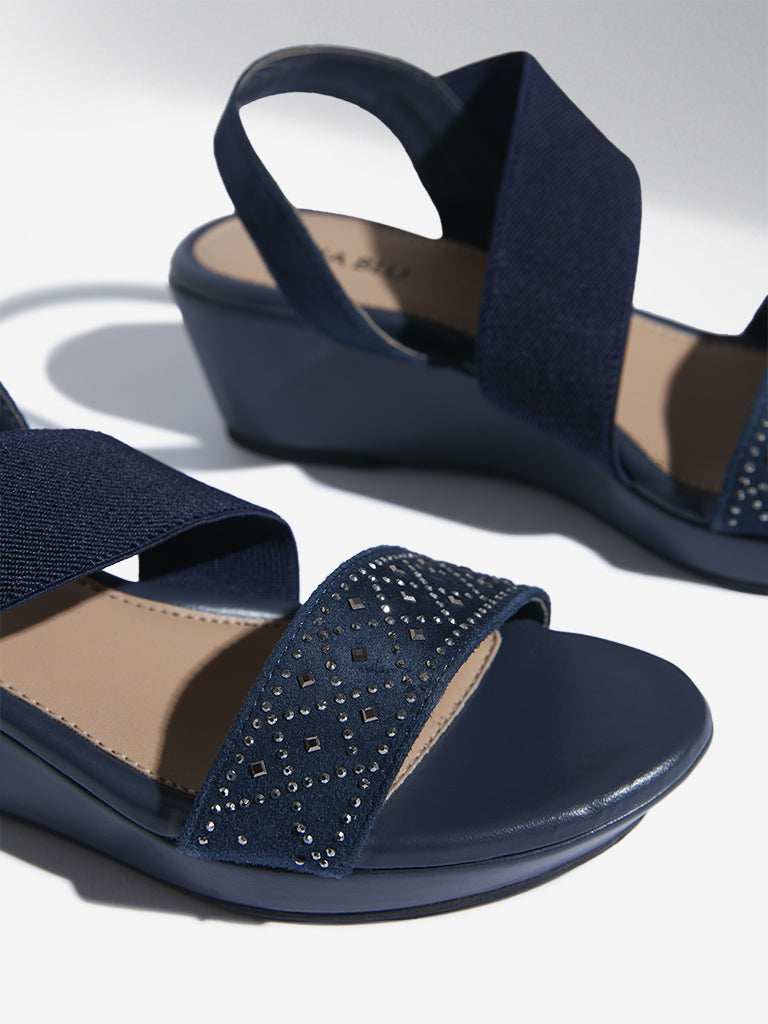 The Elastic Espadrille Sandal in Navy – Shoes 'N' More