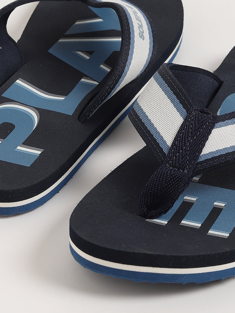 Buy SOLEPLAY Navy Printed Flip Flop from Westside