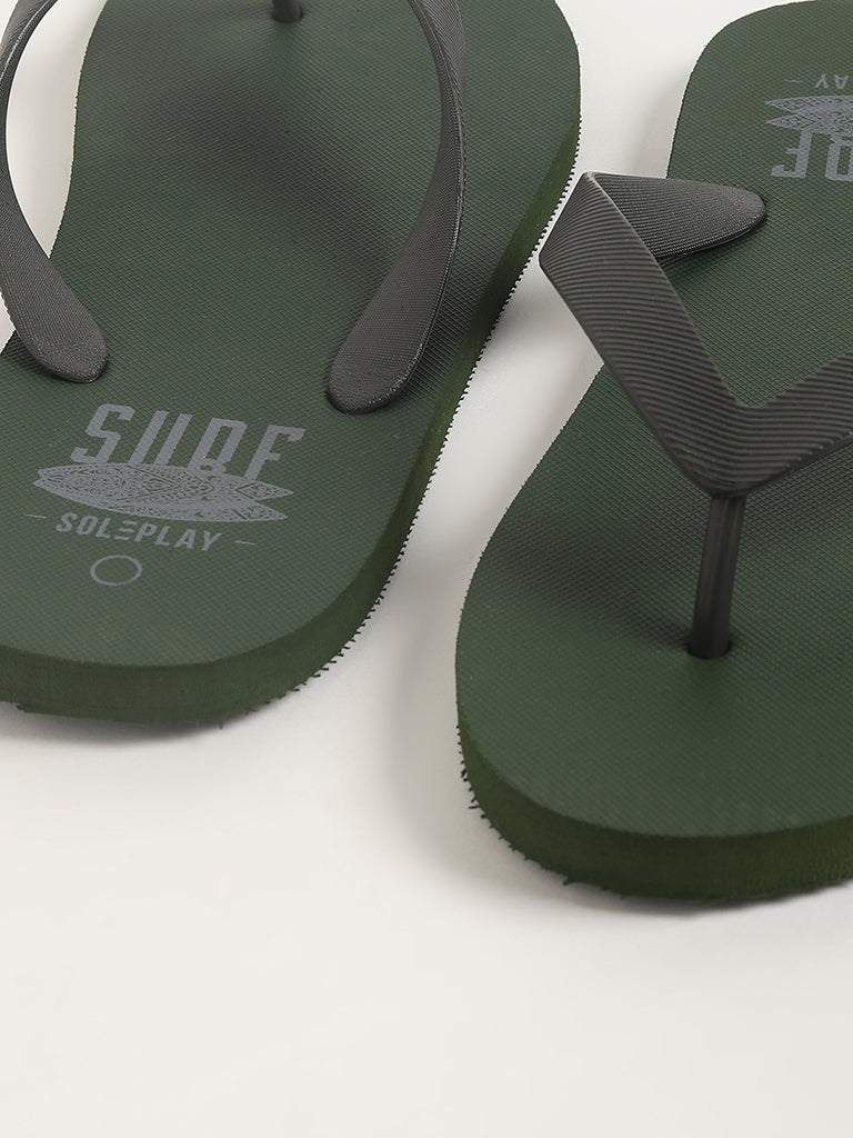 SOLEPLAY Rugged Green Flip Flop