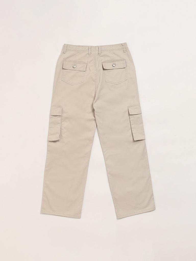 Cargo trousers - Dark khaki green - Kids | H&M IN