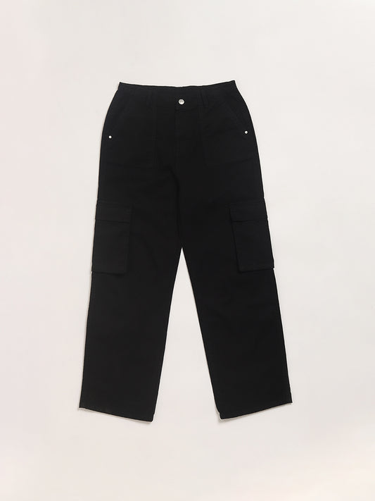 Buy Wardrobe by Westside Solid Black Slit Ponte Trousers for Online @ Tata  CLiQ