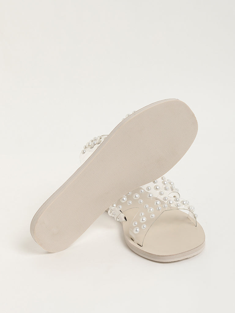 Buy Silver Flat Sandals for Women by Svrnaa Online | Ajio.com