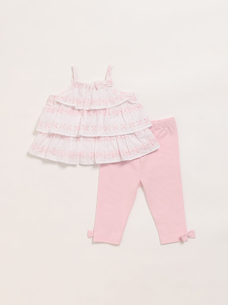 2-piece Dress and Leggings Set - Light pink/hearts - Kids | H&M US