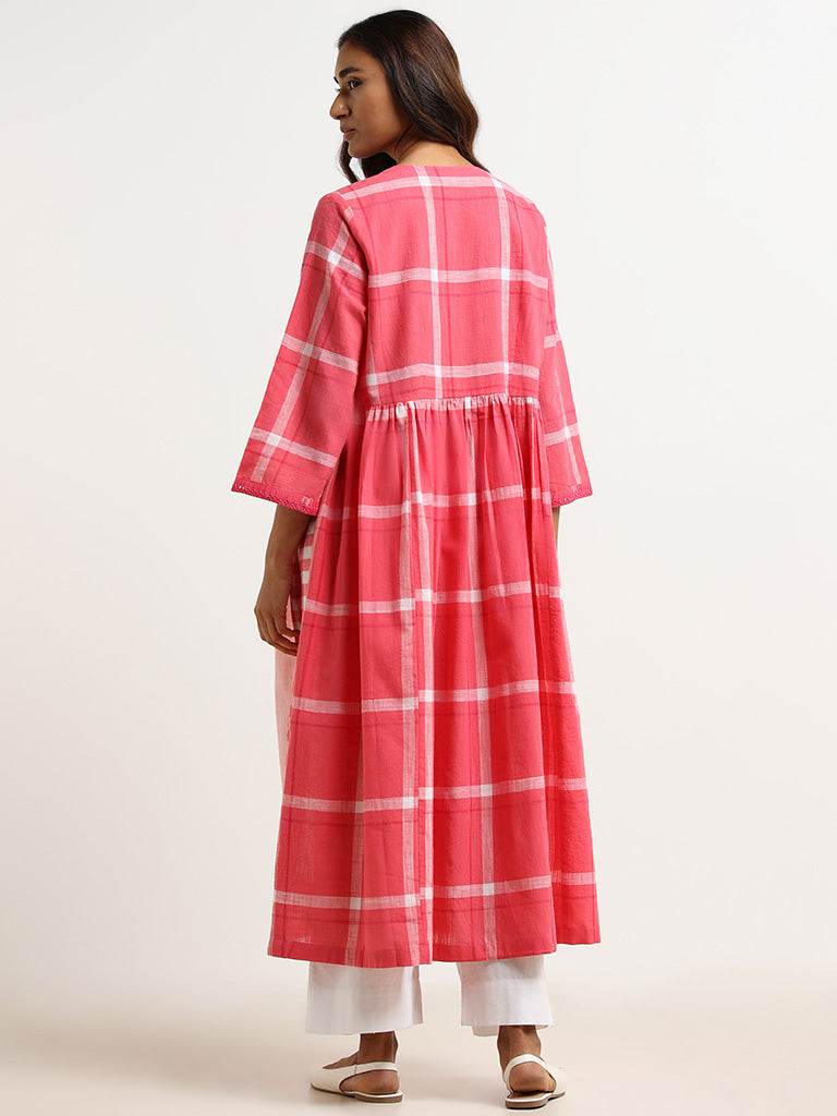 Wunderlove Red Plaid Checked Shirt & Pyjamas Set