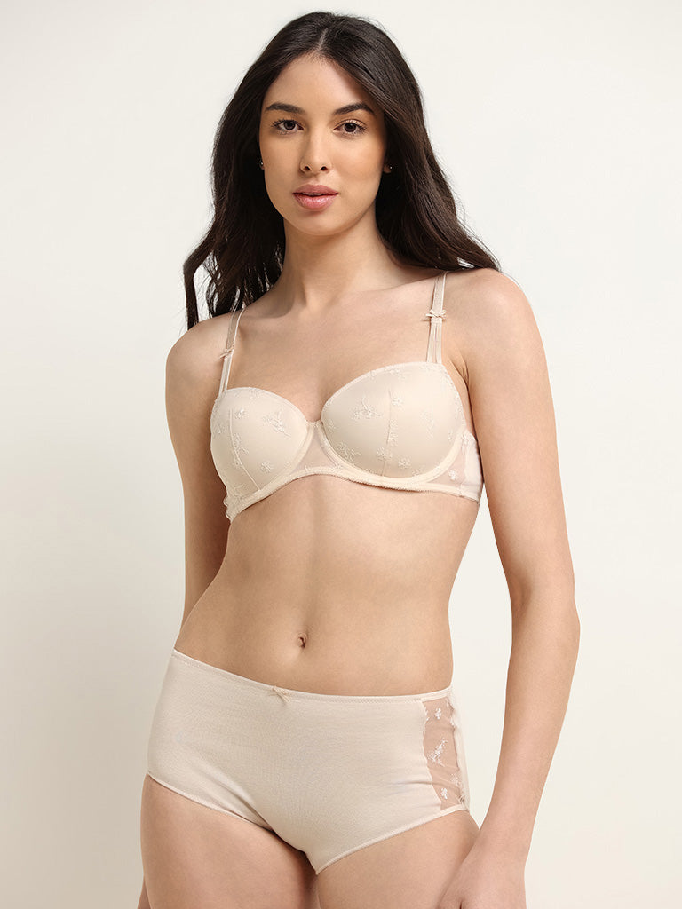 Wunderlove by Westside Brown Invisible Lace Brief