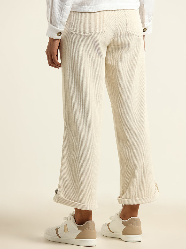Womens Kiton white Corduroy Tailored Trousers | Harrods UK
