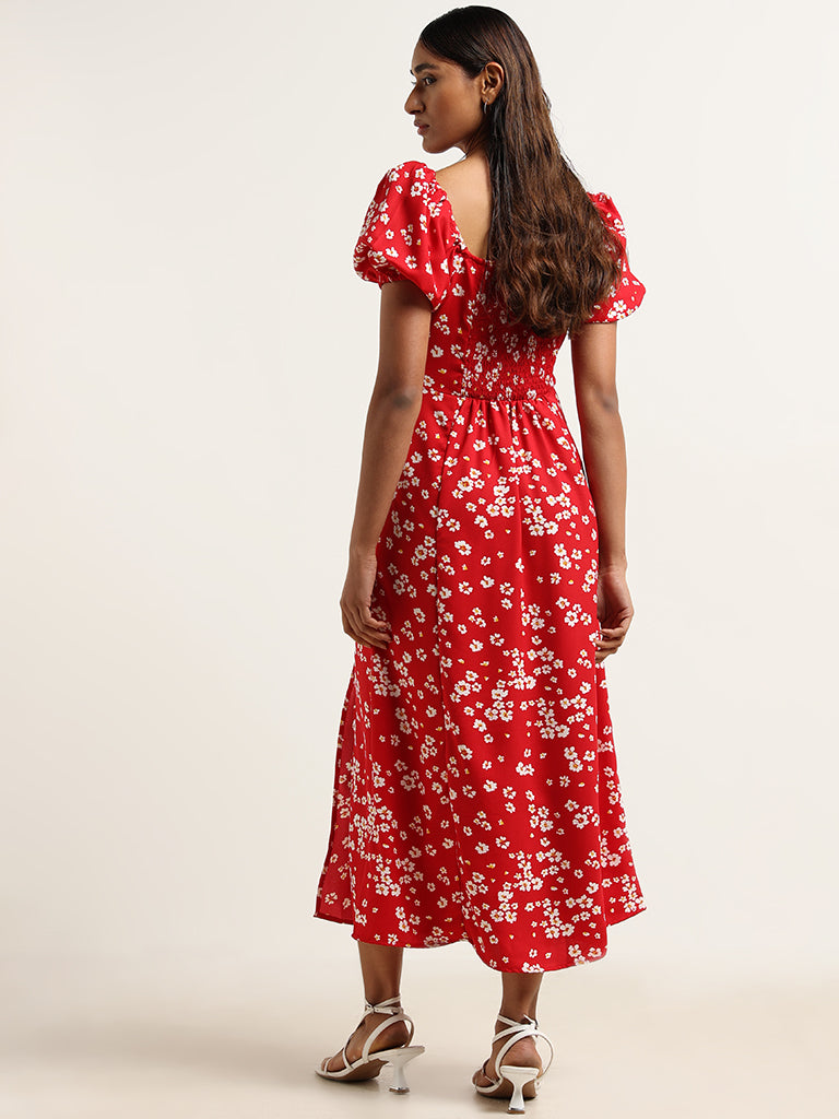 LOV Red Floral Dress