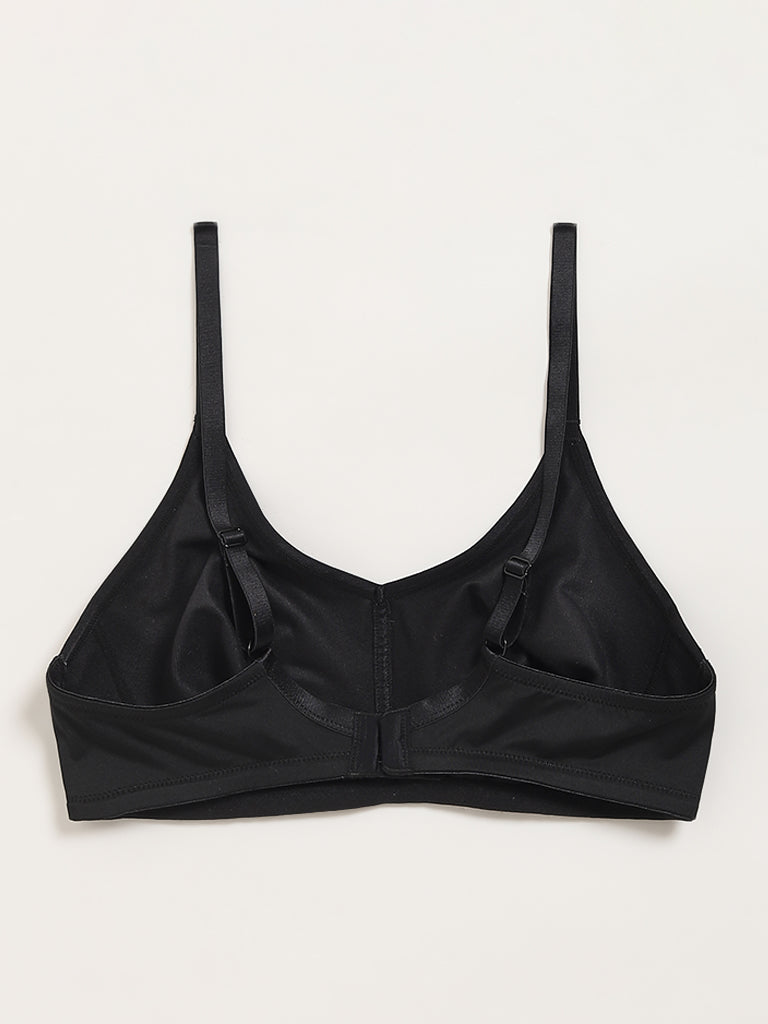 Wunderlove Black Striped Non-Padded Bra