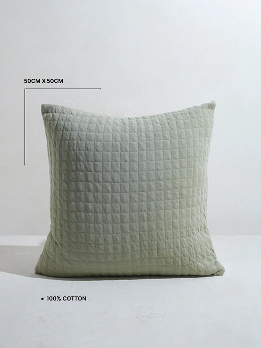 Westside Home Mint Geometric Design Cushion Cover