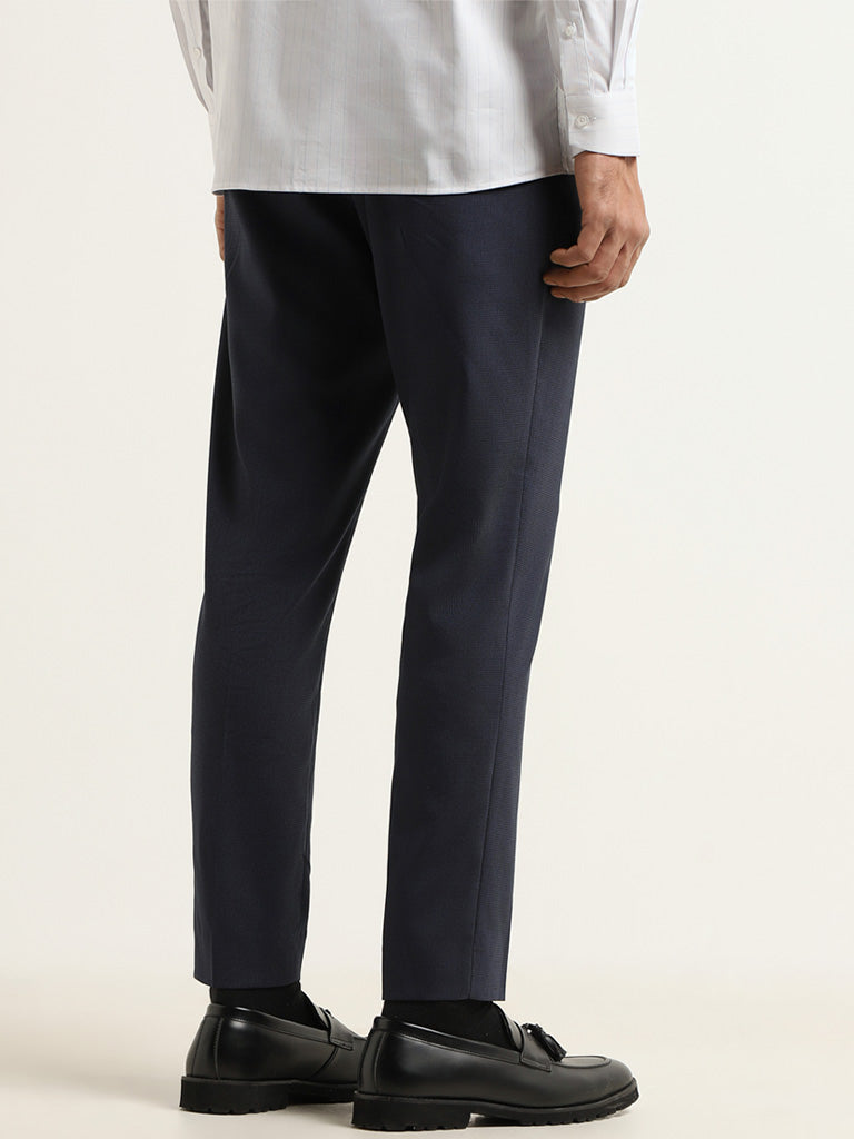 Buy WES Formals by Westside Blue Carrot Fit Trousers for Men Online @ Tata  CLiQ