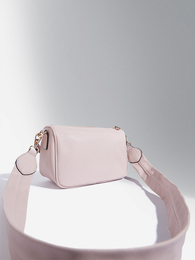 Westside Accessories Light Pink Elvis Crossbody Bag