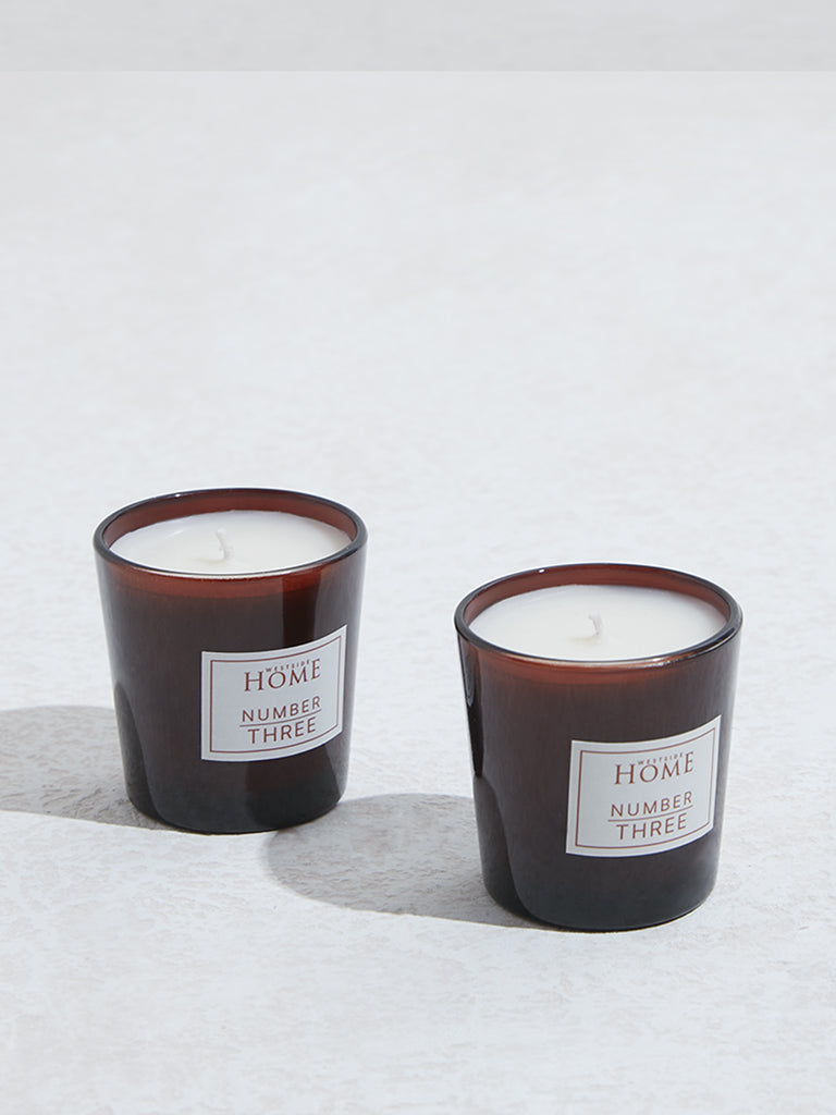 Westside Home Amber Indulgence Cedarwood Votive Scented Candle (Set of 2)