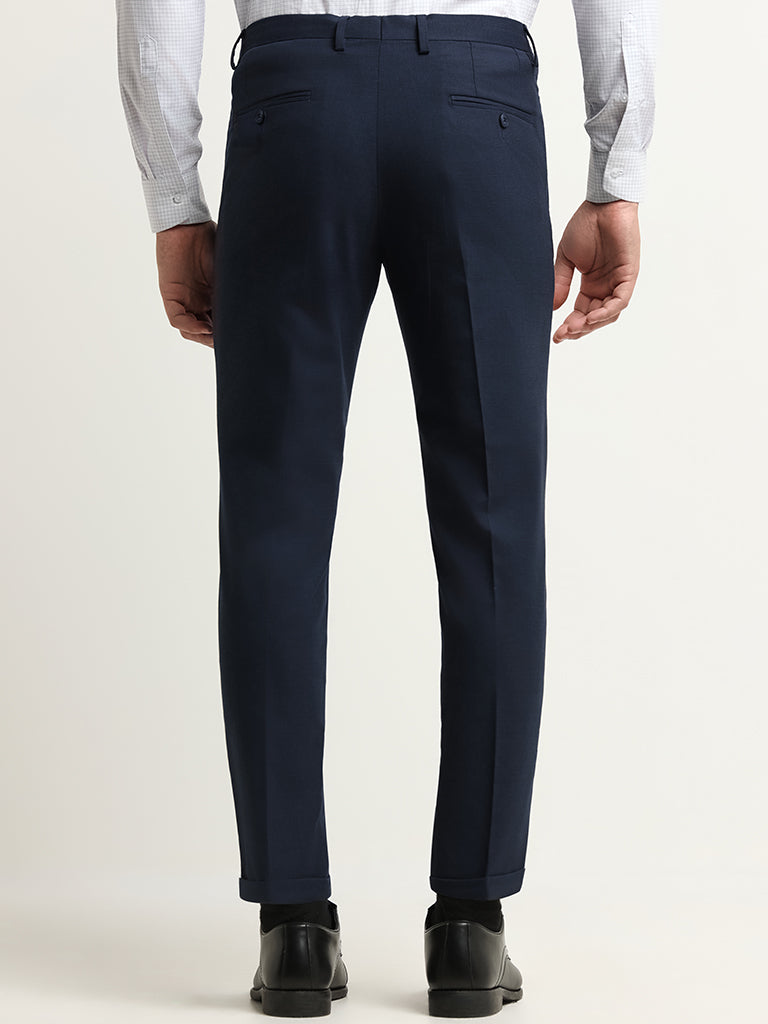 Buy Van Heusen Men Checked Carrot Fit Formal Trousers - Trousers for Men  22674074 | Myntra