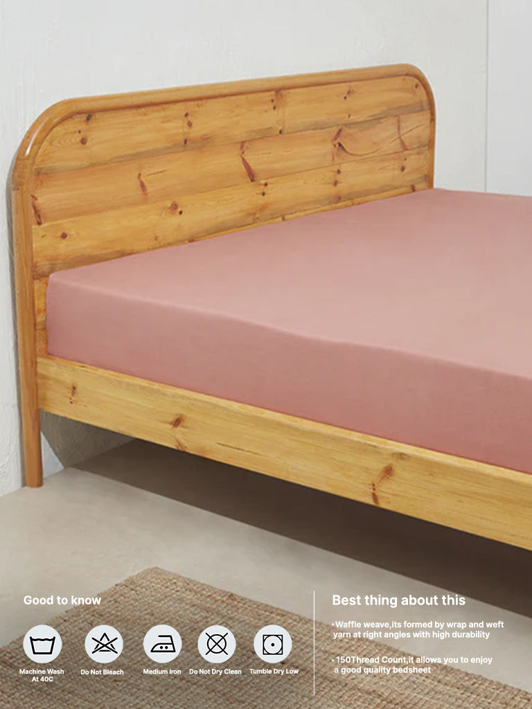Westside Home Rust Waffle Textured Double Bedcover