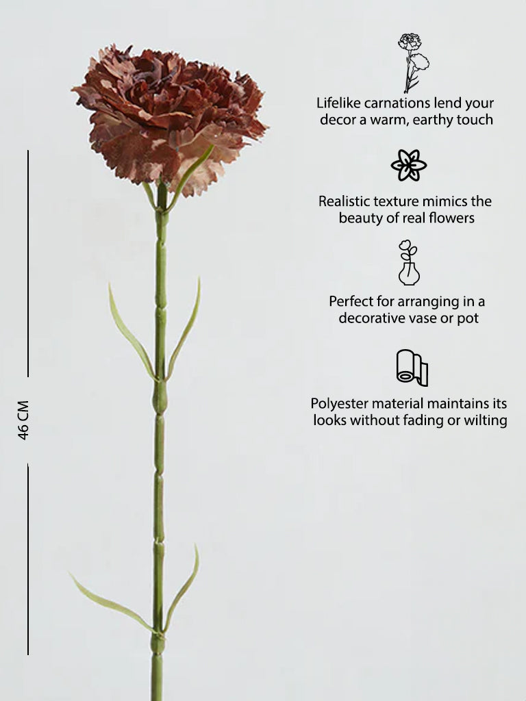 Westside Home Brown Carnation Artificial Flower