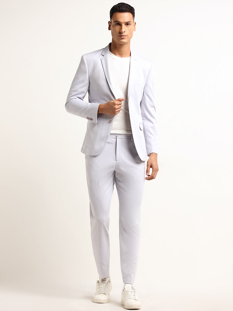 WES Formals Lilac Slim-Fit Blazer