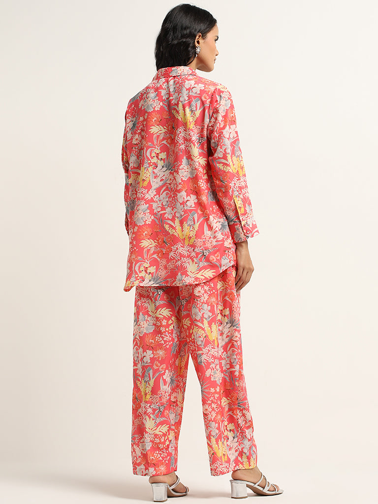 Vark Multicolour Floral Printed Tunic and Pants Set