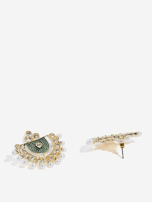 Westside Accessories Multicolour Faux Pearls Stud Earrings