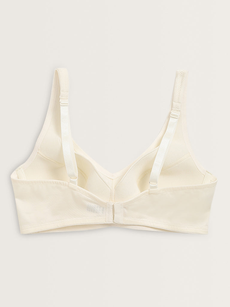 Wunderlove Ivory Jacquard Embroidered Padded Bra