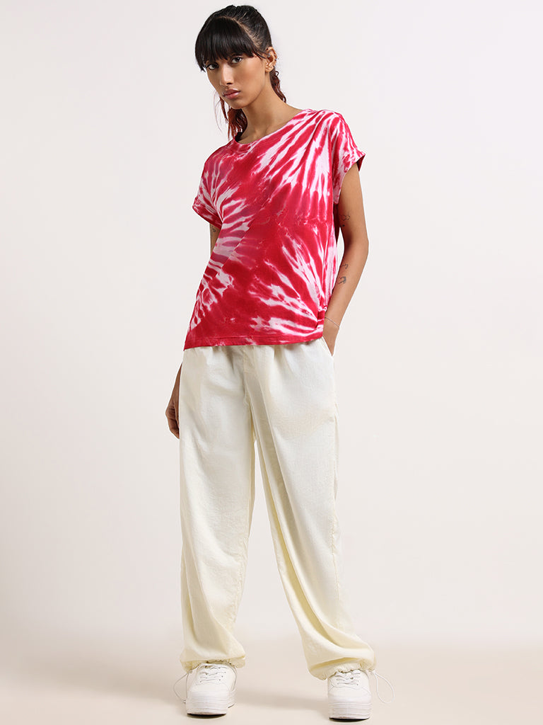 Yellow Bondi tie-dyed organic-cotton trousers | SMR Days | MATCHES UK