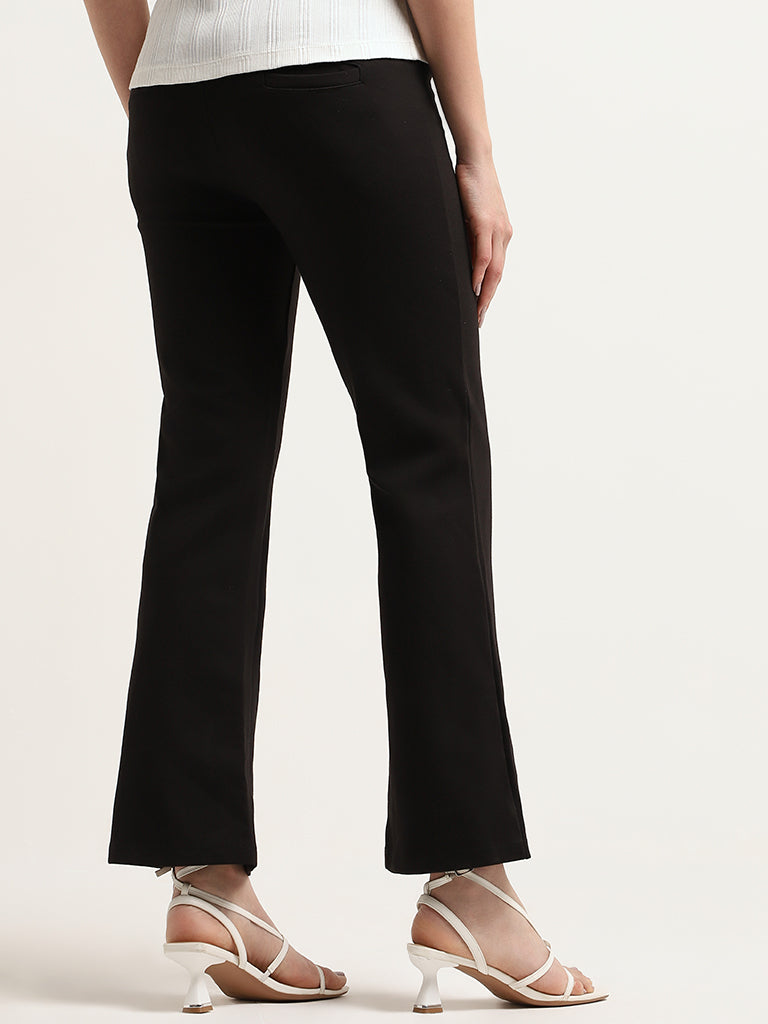 Wardrobe Black Straight-Leg Trousers