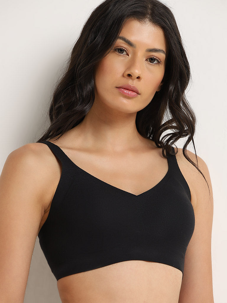 Wunderlove Black Seamfree Invisible Bra