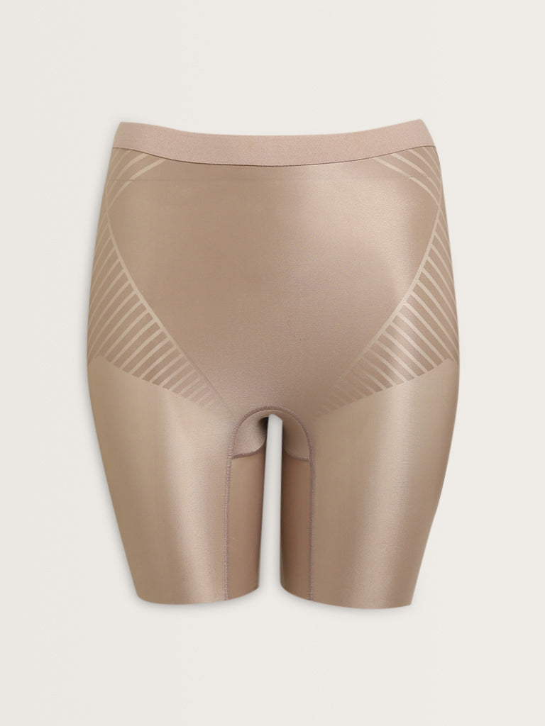 Wunderlove Light Taupe High-Rise Shaping Shorts