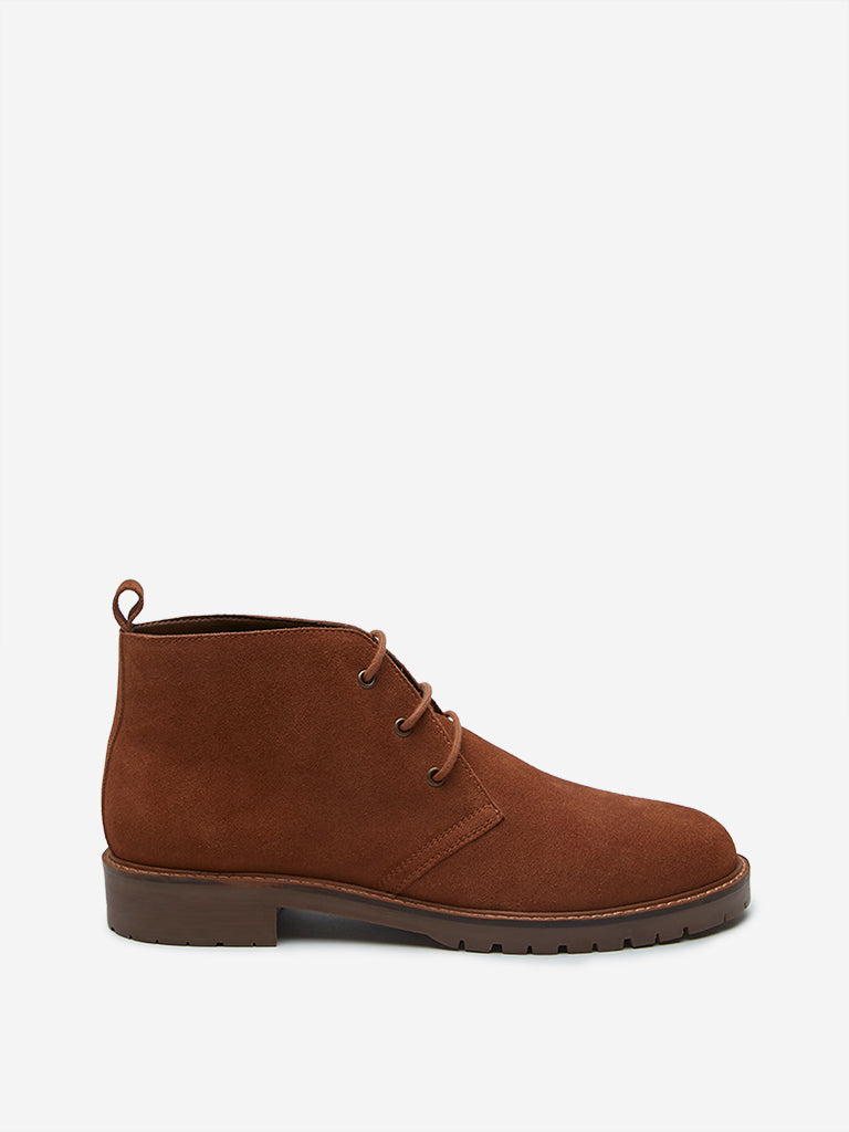 SOLEPLAY Tan Leather Lace-Up Boots