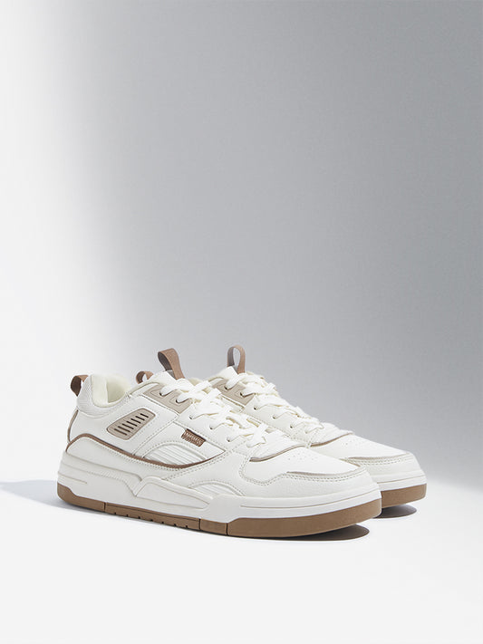 SOLEPLAY Beige Lace-Up Chunky Sneakers