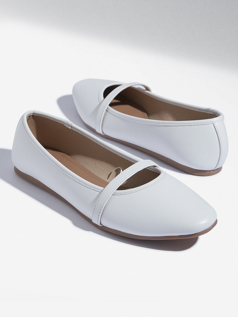 LUNA BLU White Mary Jane Shoes