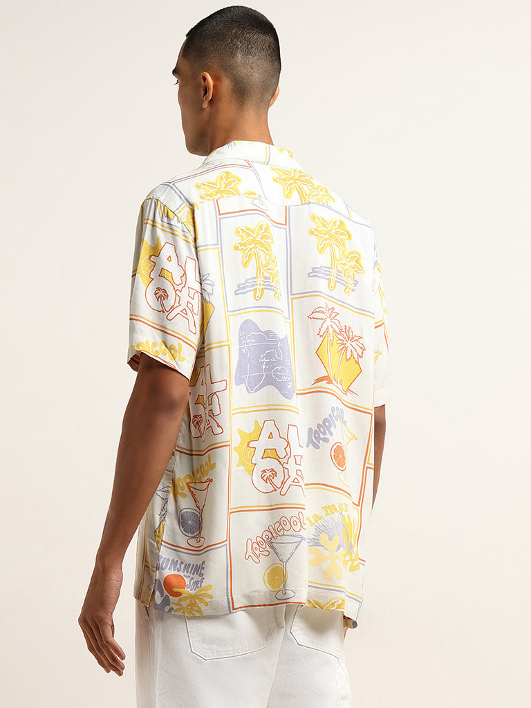 Nuon Multicolour Summer-Inspired Relaxed-Fit Shirt