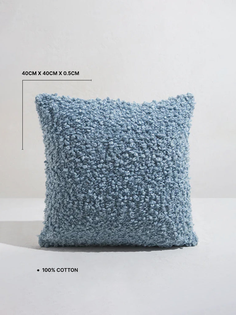 Westside Home Light Blue Knit-Textured Cushion Cover