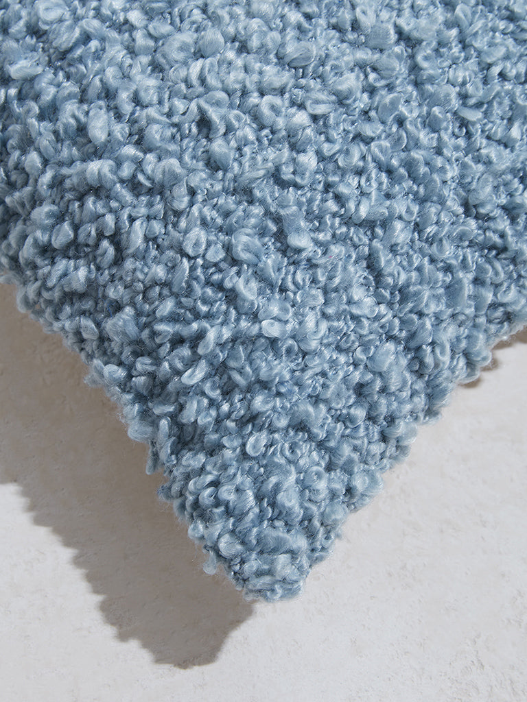 Westside Home Light Blue Knit-Textured Cushion Cover