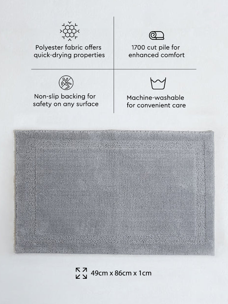 Westside Home Charcoal Marshmellow Bathmat