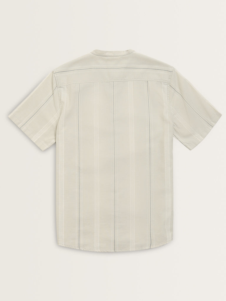 ETA Light Sage Striped Resort Fit Shirt