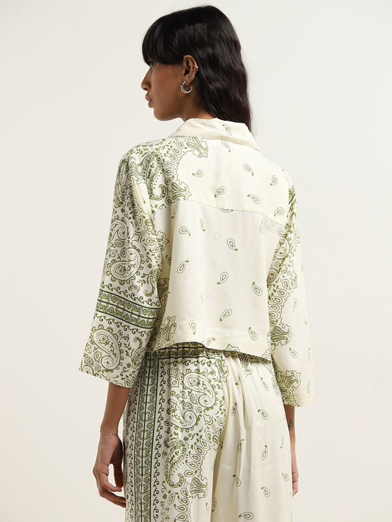 Bombay Paisley Off-White Paisley Shirt