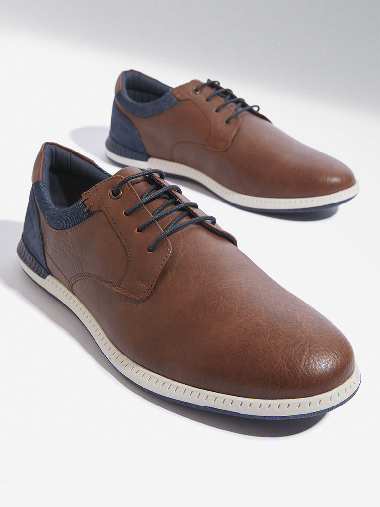SOLEPLAY Tan Lace-Up Casual Shoes