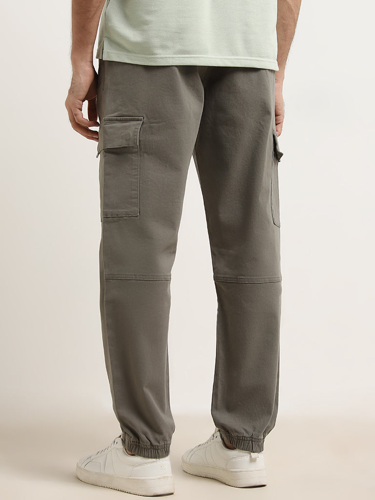 WES Casuals Sage Relaxed-Fit Mid-Rise Cotton Blend Chinos