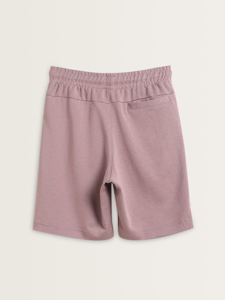 Studiofit Dusty Pink Relaxed Fit Mid-Rise Shorts