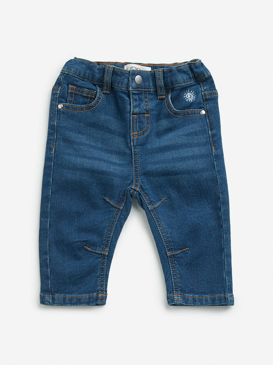 HOP Baby Dark Blue Relaxed - Fit Mid - Rise Jeans