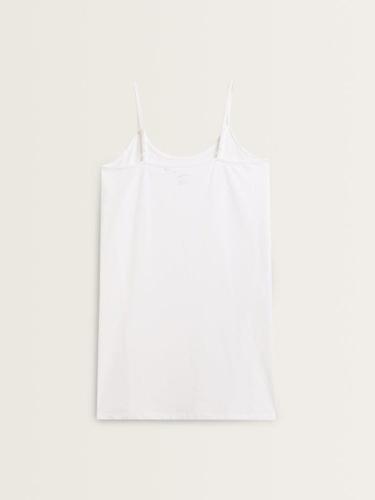 Wunderlove White Solid Slip