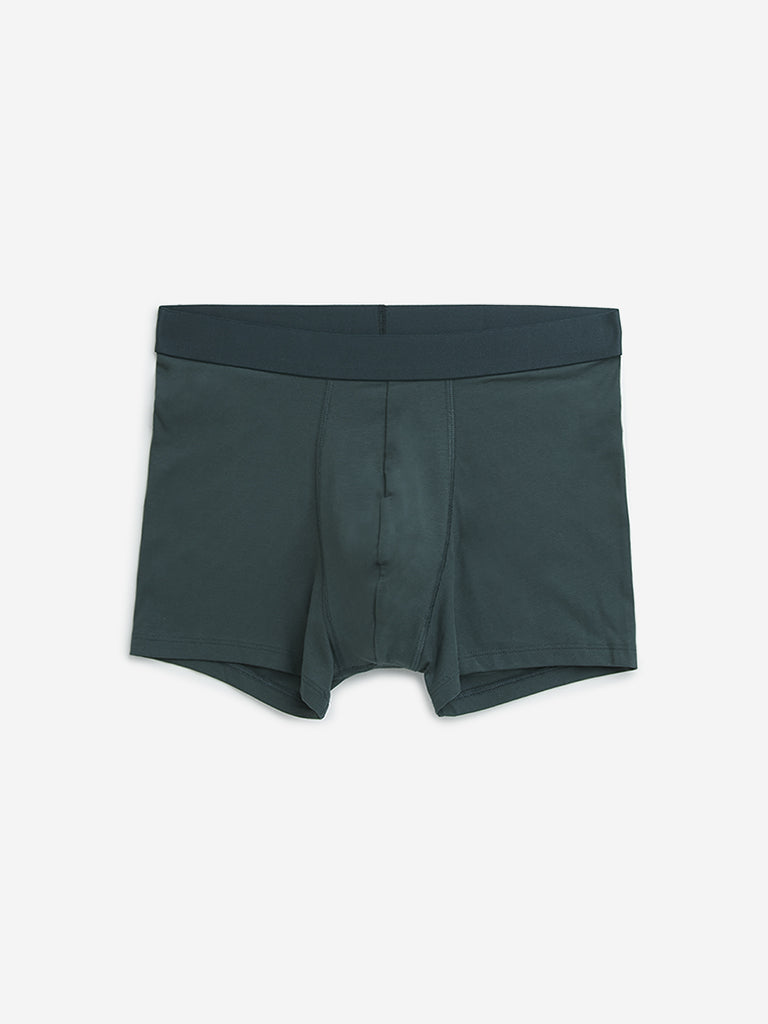 WES Lounge Teal Cotton Blend Trunks - Pack of 3