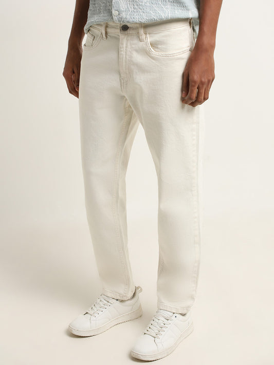 Nuon White Slim - Fit Mid - Rise Jeans