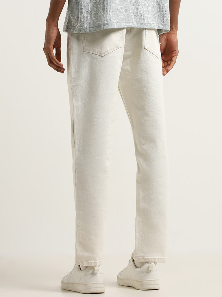 Nuon White Slim - Fit Mid - Rise Jeans