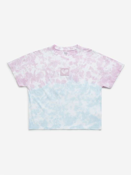 Y&F Kids Multicolour Tie-Dye Printed Cotton T-Shirt