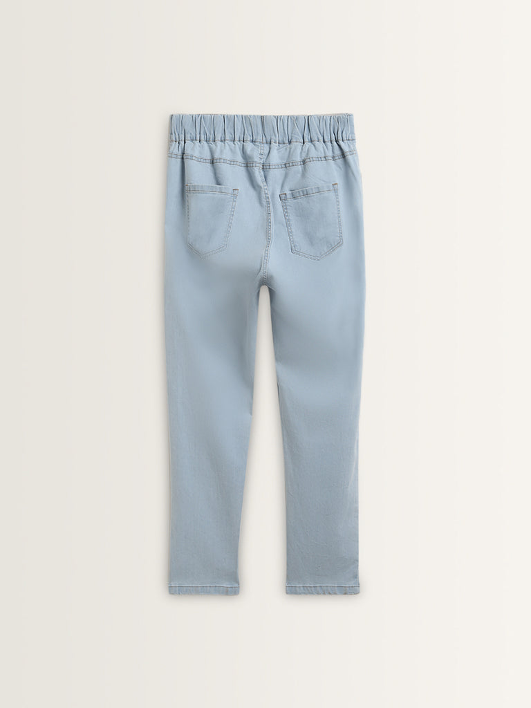 Gia Light Blue Skinny-Fit Mid-Rise Jeggings