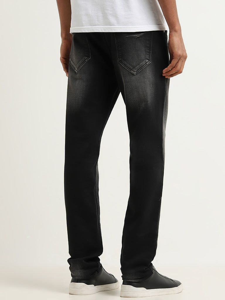 Nuon Charcoal Faded Mid - Rise Slim - Fit Jeans